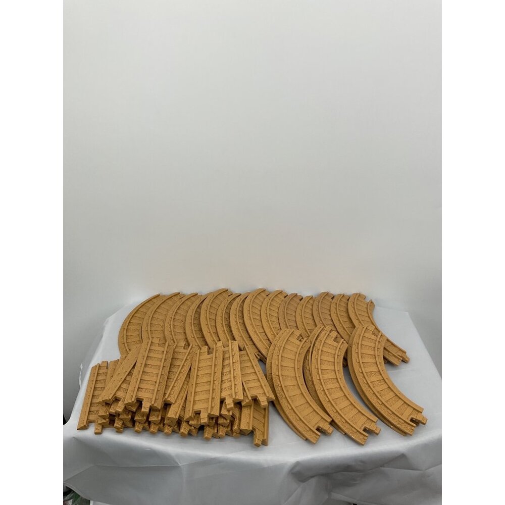 Fisher Price GeoTrax Tan Rail Road Tracks Straight and Curved